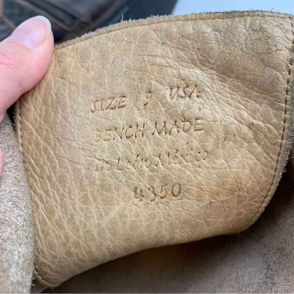 Bedstu Tall Leather Boots Manchester Distressed Brown Lace Back Low Heel Size 9 - Picture 11 of 12